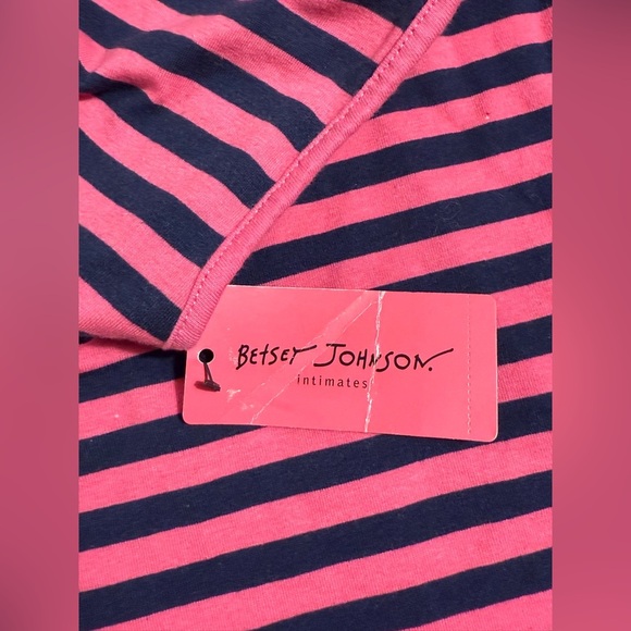 BETSEY JOHNSON INTIMATES TOP | Pink/Blue Stripes | Size L - Picture 8 of 9